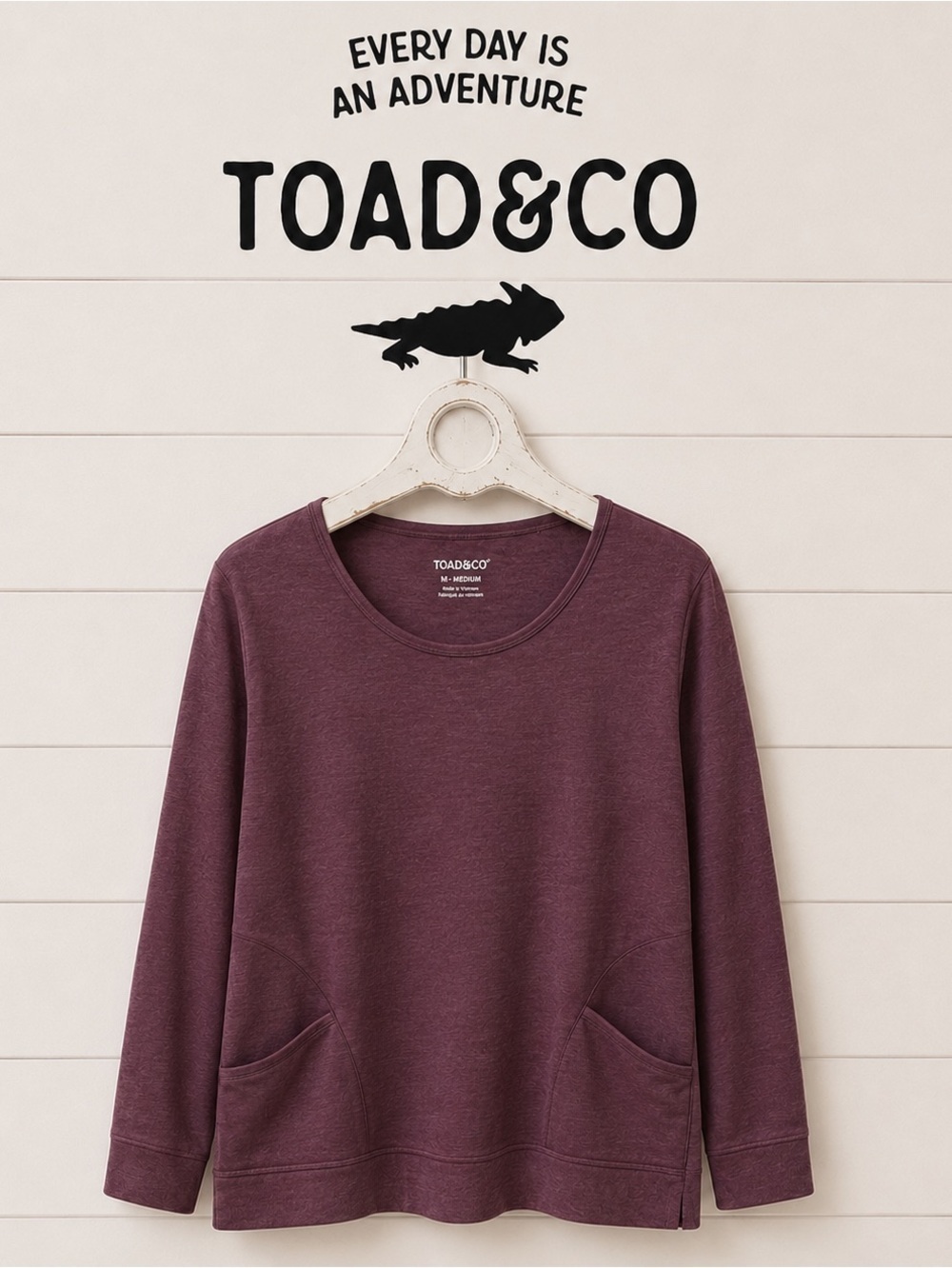 TOAD&CO  Long Sleeve Pocket Top Size XL